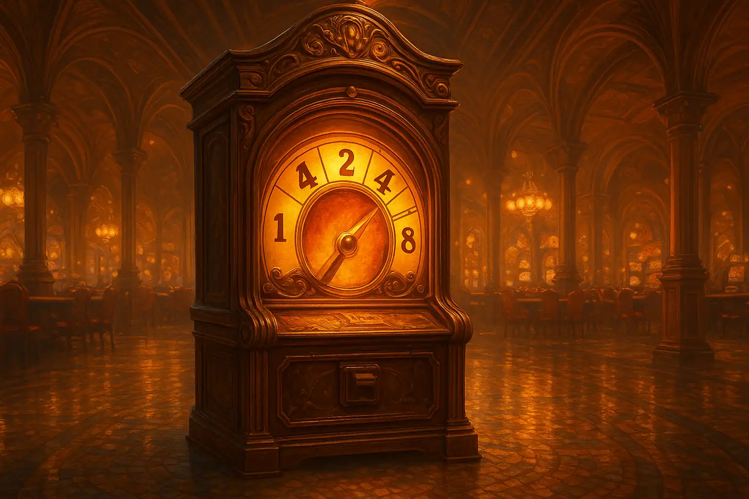 Rising brass multiplier gauge inside the AllWinss Crash game interface
